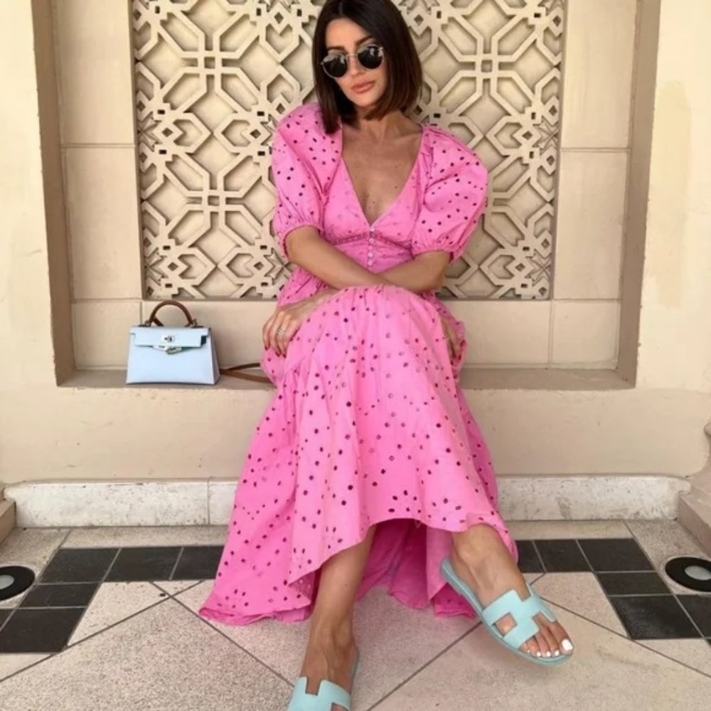 Zara Openwork Embroidered Dress - Picture 5 of 15